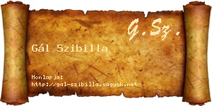 Gál Szibilla névjegykártya